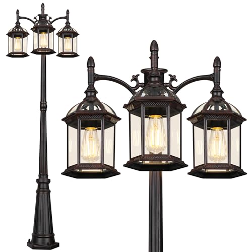 Aluminum Outdoor Lamp Post Birdcage