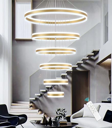 31.4'' Modern LED Chandelier Large Contemporary Chandeliers for Foyer 6