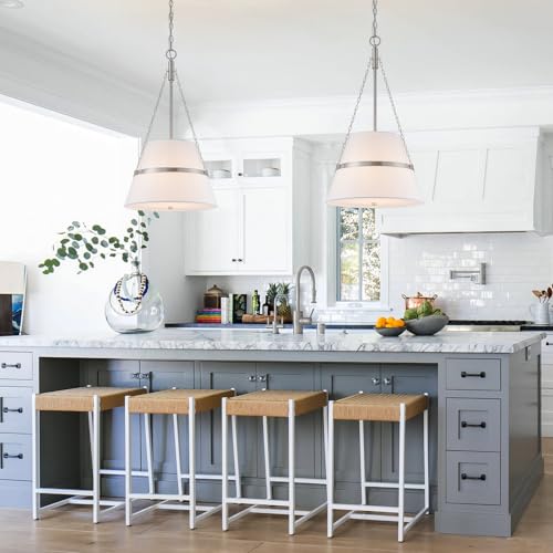 15" Brushed Nickel Drum Chandelier