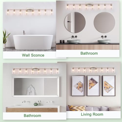 8 Light Brushed Nickel Vanity Light Fixtures
