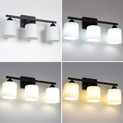 Milk Glass Vanity Lights for Bathroom