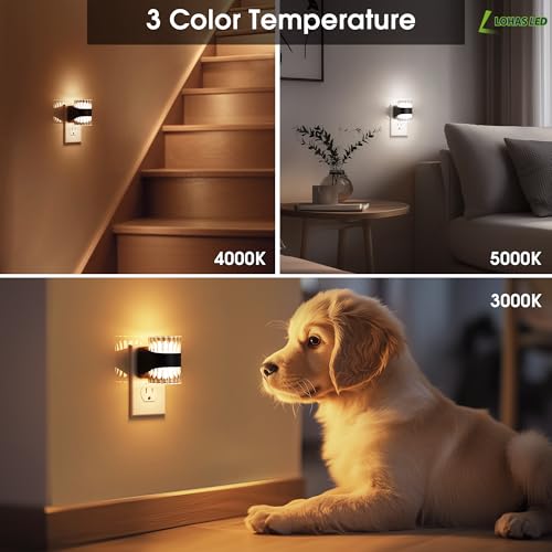 Night Light Modern 3CCT Dimmable Night Lights Plug into Wall (2 Count)