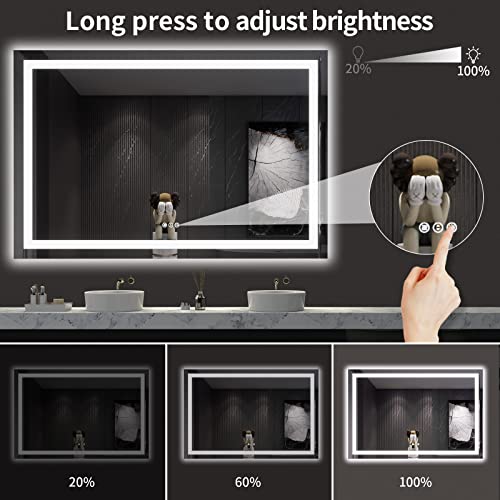 60X40 LED Bathroom Mirror with Lights