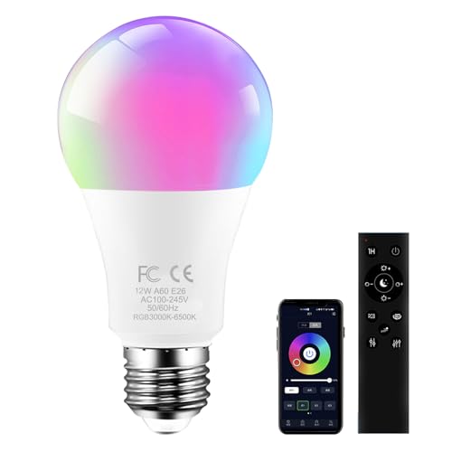 RGBCW LED Bulb with a 2.4GHz Remote Control
