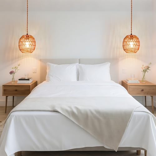 Small Lamp Shades For Table Lamps Hanging Light Boho Lamp Shades Wicker Lamp Shade for Floor Lamps