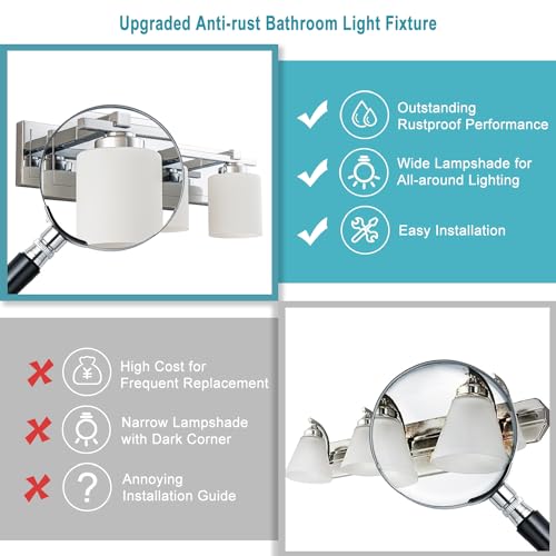 Modern Bathroom Light Fixtures Over Mirror