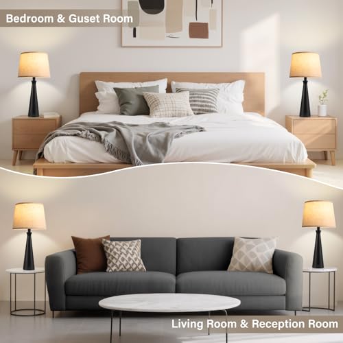 Modern Touch Lamps for Nightstand (2 Count)