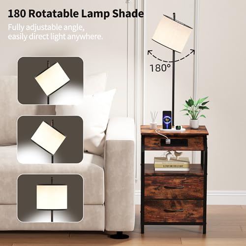 End Table with Floor Lamp