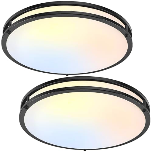 18inch 50W LED Flush Mount Ceiling Lights 5600lm Super Bright (2 Count)