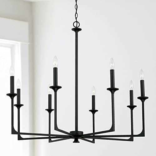 Capital Lighting 437381BI Clint Transitional Bold Metal Candle Chandelier