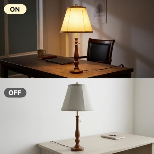 Farmhouse Table Lamps Rustic Bedroom Lamps 24.41" Wood Bedside Lamp