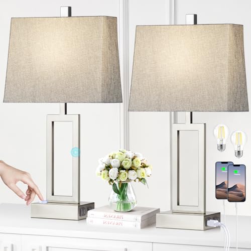23.5" Touch Control Table Lamps Set of 2 (2 Count)