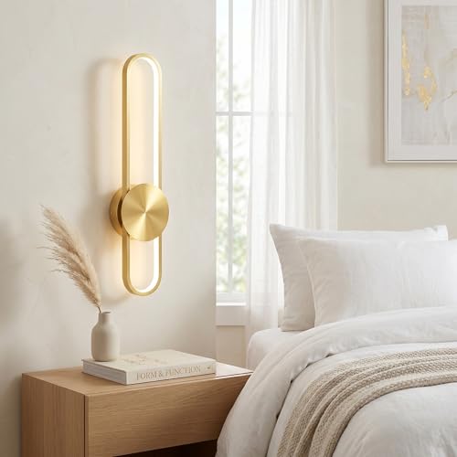 Modern Wall Sconce 4000K Dimmable LED Wall Light Fixture