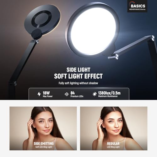 Basics 18W 7" Ring Light with Desk Stand (2 Count)