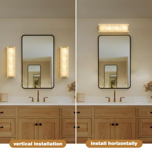 19.6" Alabaster Wall Sconce