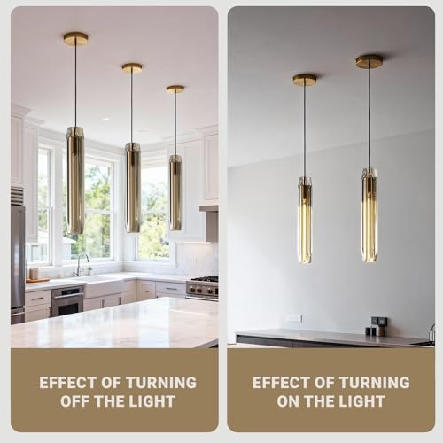 Pendant Lights Kitchen Island Pendant Lights Pendant Light fixtures Kitchen Pendant Light pendent Light 15" Amber Crystal lampshade Island Pendant Lights for Kitchen