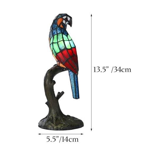 A0024 Tiffany Style Parrot Table Lamp