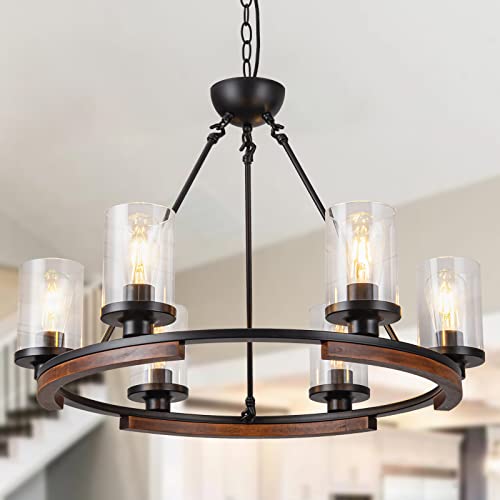 28 Inch Wagon Wheel Chandelier