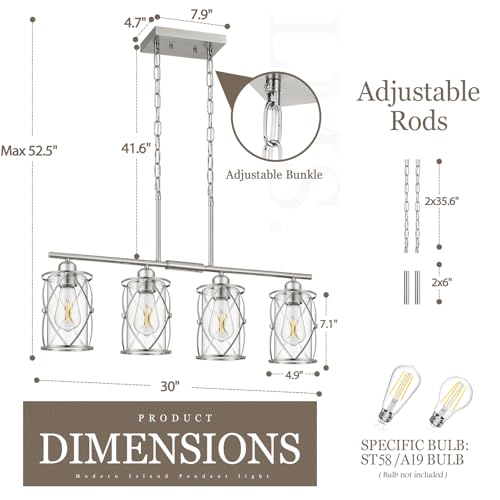 4 Light Kitchen Island Lighting