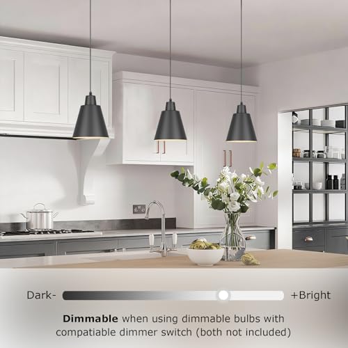 Black Pendant Light Kitchen Island (3 Count)