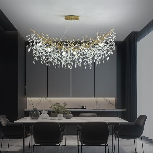 Rectangle Crystal Tree Branch Chandelier