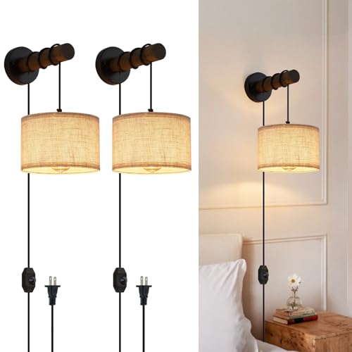 Plug in Wall Sconces Set of 2 (2 Count)