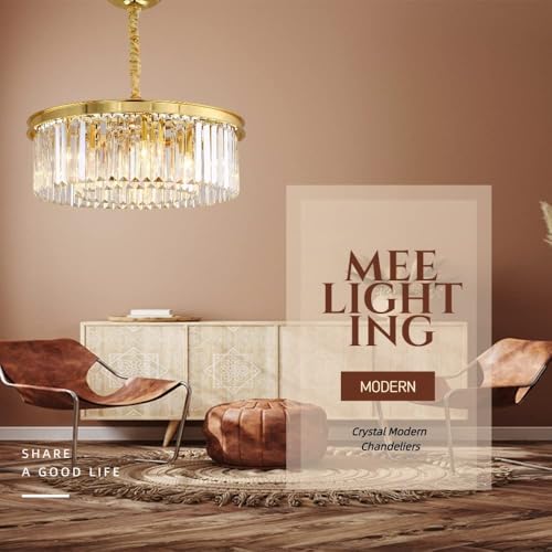 Gold Crystal Chandeliers Modern Contemporary Ceiling Lights Fixtures Pendant Lighting Dining Room Living Room Chandelier D21.6