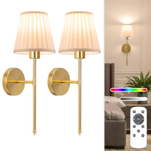 19.9 inch Battery Operated Wall Sconce Set of 2 (2 Count)
