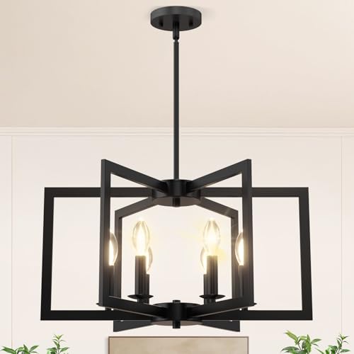 Modern Black Chandelier (6 Count)