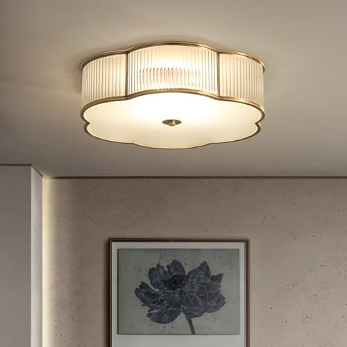 20 in Vintage Style Brass Ceiling Light for Dining Room Living Room
