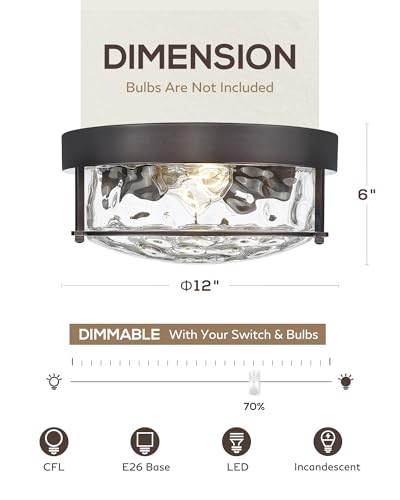 Oil Rubbed Bronze Ceiling Mount Light
