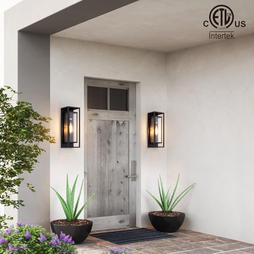 18" Modern Outdoor Porch Wall Light (2 Count)