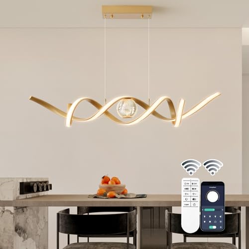 LED Modern Chandelier 39inch Dimmable Kitchen Island Pendant Lights
