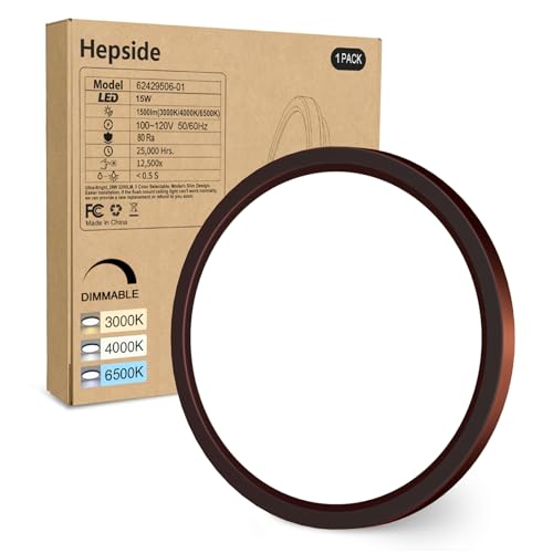 1Pack Dimmable Flush Mount Ceiling Light Fixture Oil Rubbed Bronze