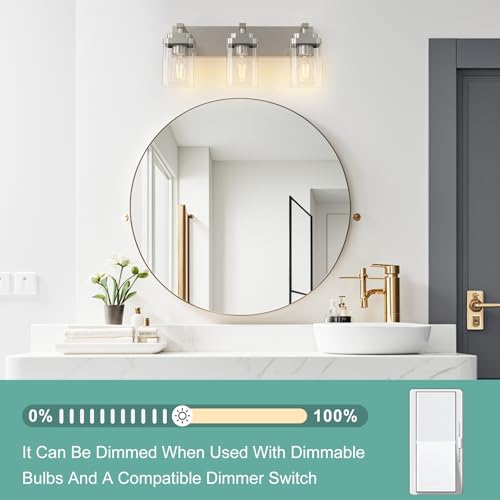 Brushed Nickel Bathroom Light Fixtures