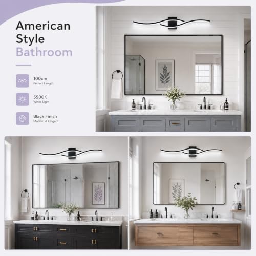 Modern Vanity Lights Dimmable Bathroom Light Fixtures Over Mirror Bathroom LED Vanity Light for Bathroom Living Room