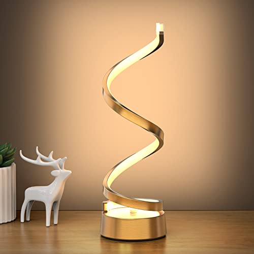 Gold Infinity Spiral LED Table Lamp
