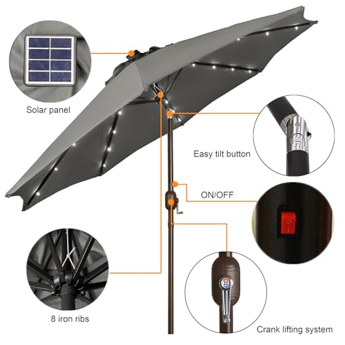 9 ft Solar Umbrella