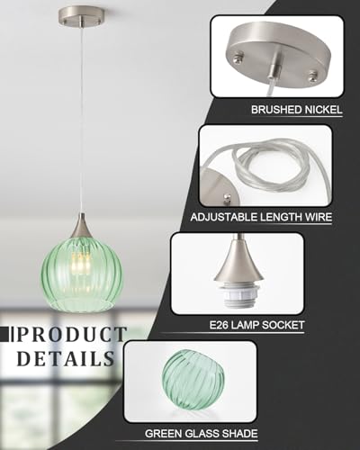 Brushed Nickel Pendant Lights Kitchen Island (4 Count)