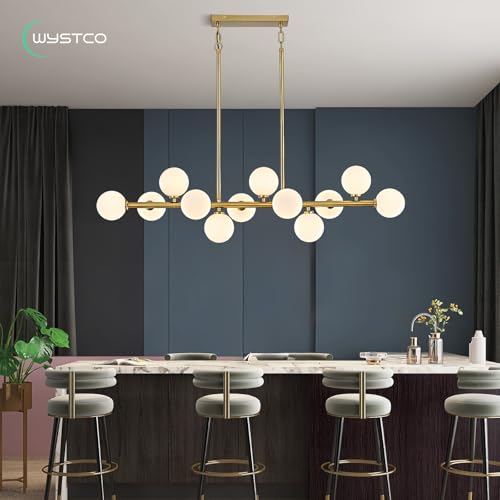 50" Large Glass Globe Sputnik Chandelier