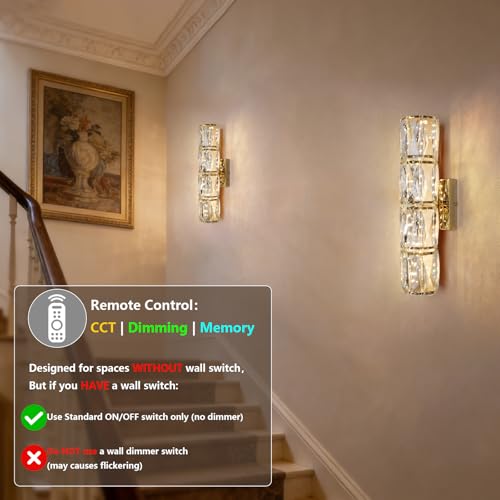 Gold Crystal Wall Sconce