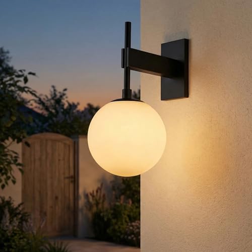 Modern Globe Outdoor Wall Sconce