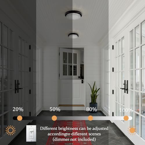 Flush Mount Ceiling Light Small Crystal LED Hallway Ceiling Lighting 10''