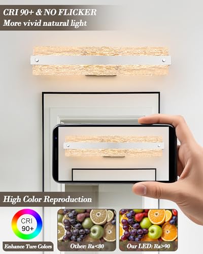Modern LED Bathroom Vanity Light Fixture Over Mirror