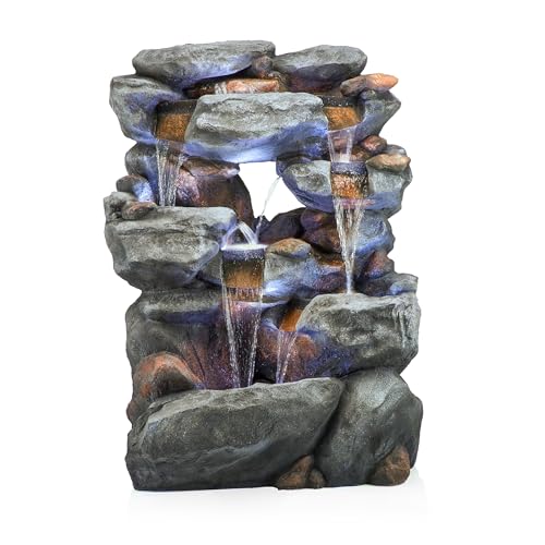 WIN1068 Outdoor Floor Rock Water Fountain with LED Lights