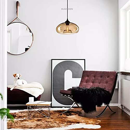 Industrial Pendant Light Shade of Onion Vintage Chandelier E26 Pendant Lighting for Kitchen Island Colorful Glass Cage