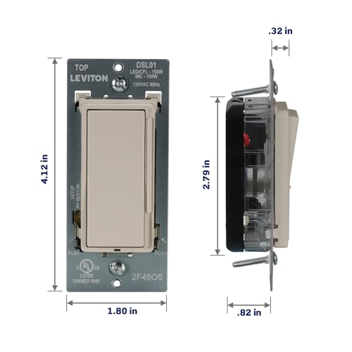 Decora Slide LED Advanced Dimmer Switch for 150W Dimmable LED