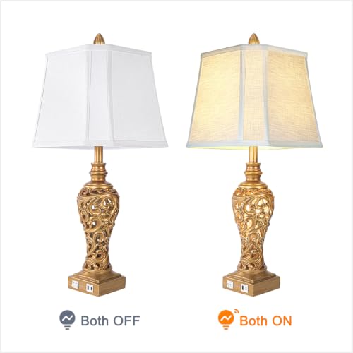Vintage Table Lamps with Night Light (2 Count)