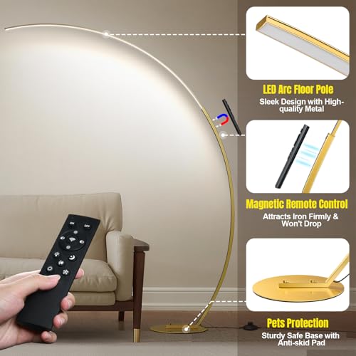 Dimmable LED Floor Lamp with 3 Color Temperatures