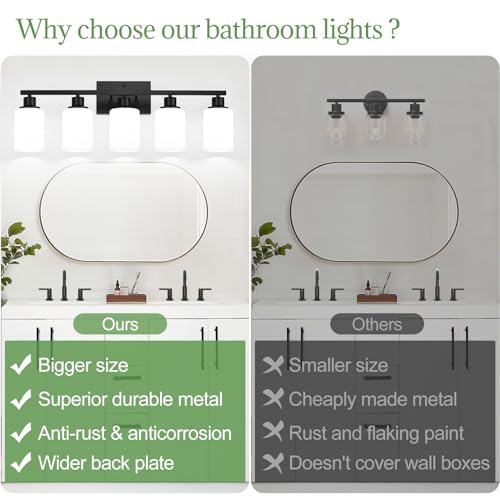 5 Light Bathroom Light Fixtures